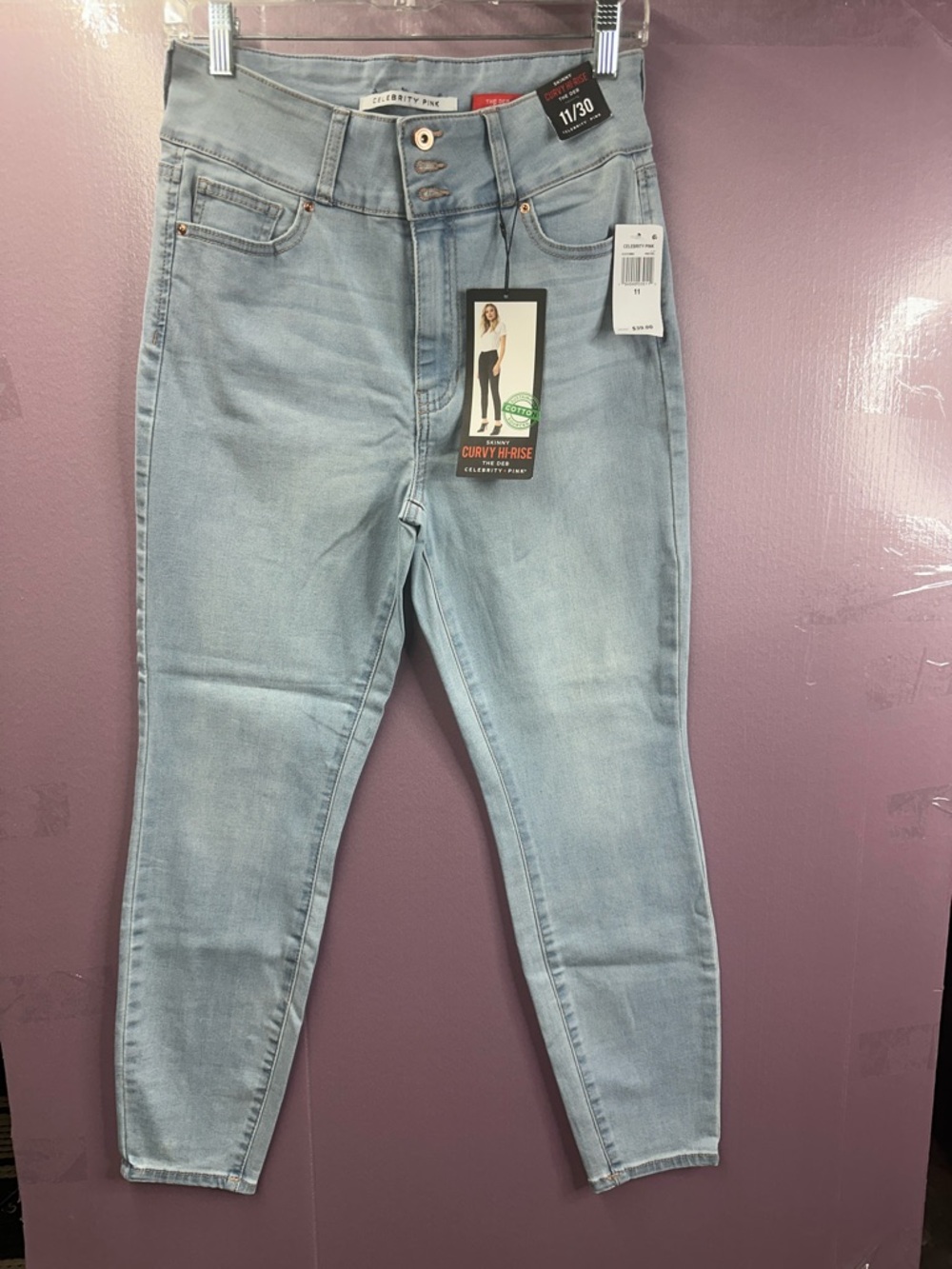 Celebrity Pink Women's Light Blue High-Rise Skinny Jeans